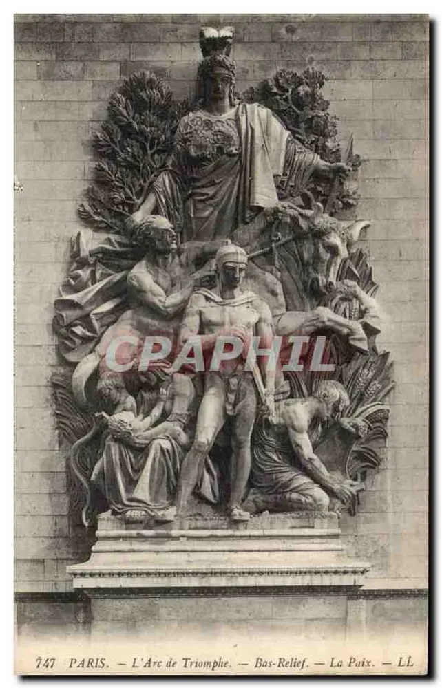 Paris — O Arco do Triunfo — Bas-Relief — A Paz — LL - Frente