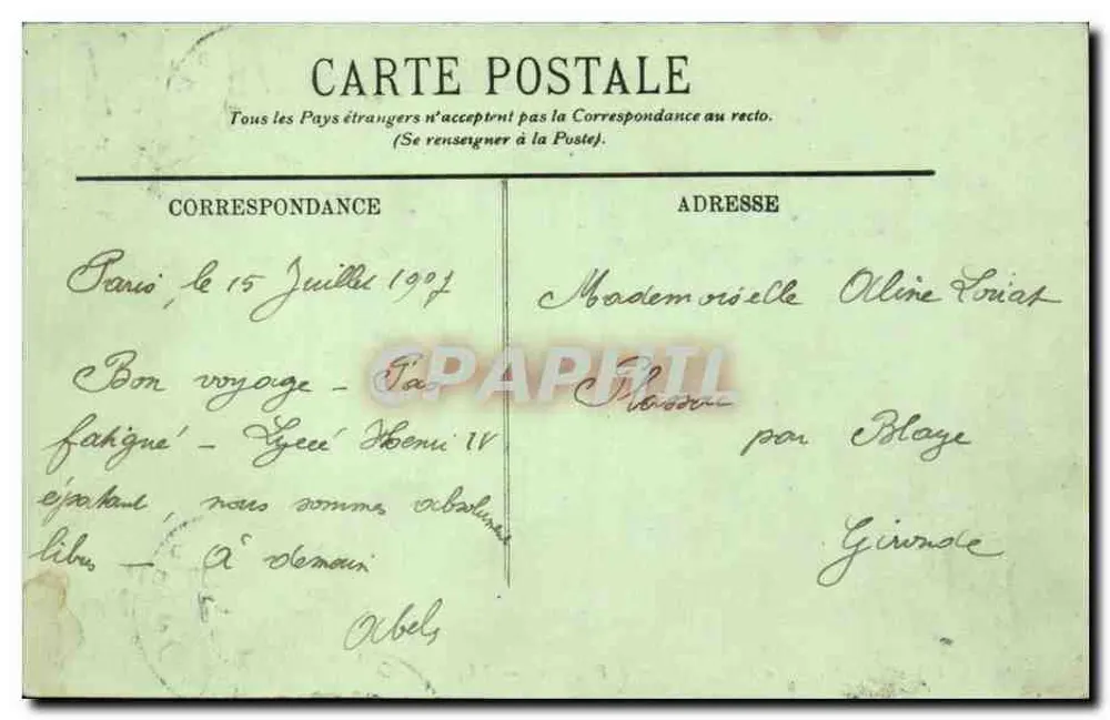 Paris — A Rue Soufflot e o Panteão — LL. — n°165 - Verso