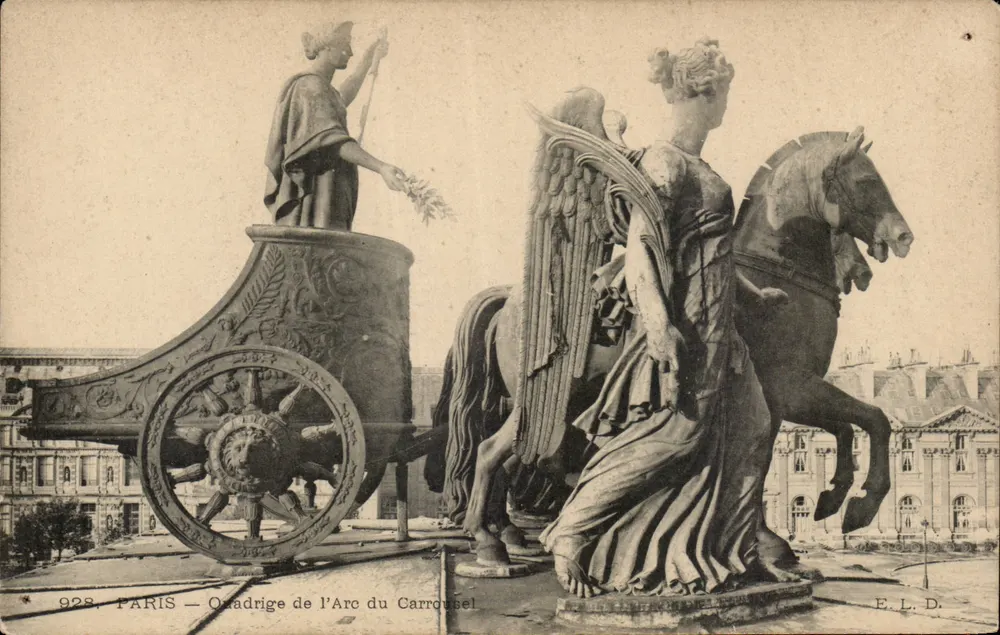 Paris — Quadriga do Arco do Carrossel — E.L.D. n° 928 - Frente