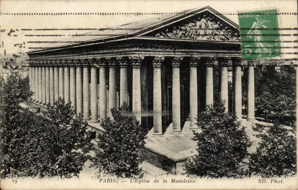 PARIS — La Iglesia de la Madeleine — ND. Phot. - Anverso
