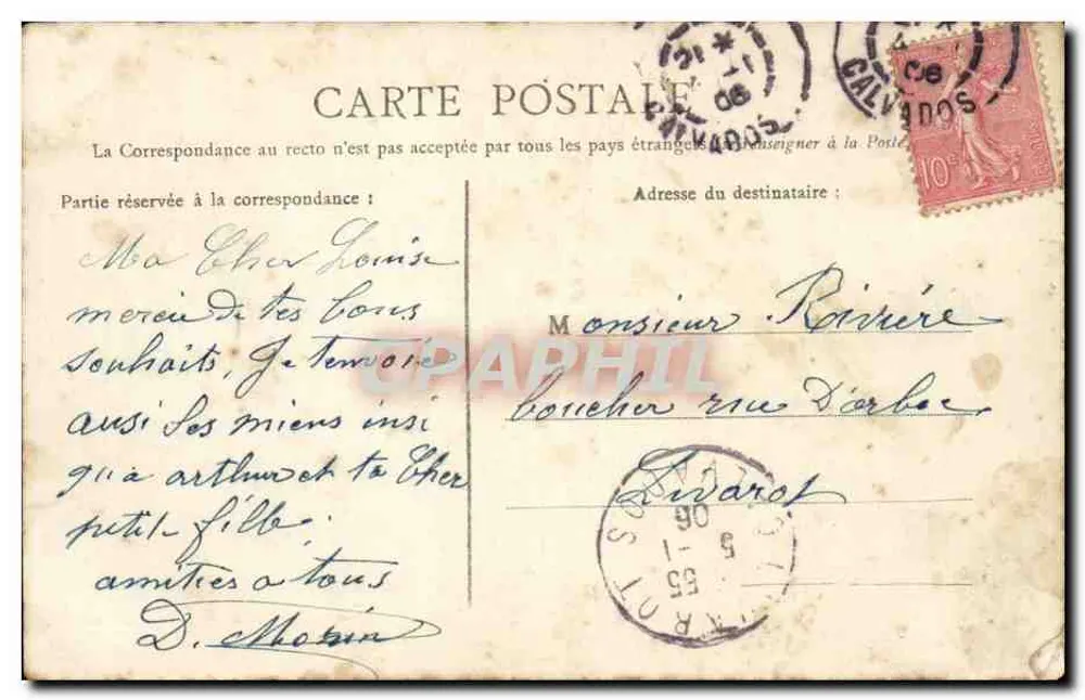 CAEN — A Praça Saint-Sauveur e a Estátua de Élie de Beaumont — D. - Verso