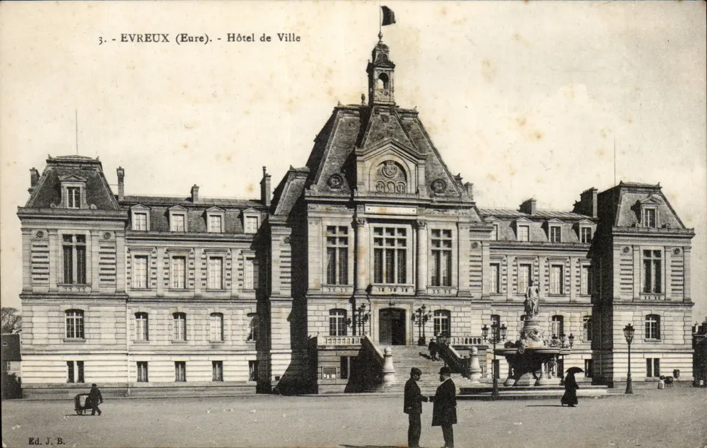 Evreux (Eure) - Hotel de Ville — Wyd. J.B. nr 3 - Awers