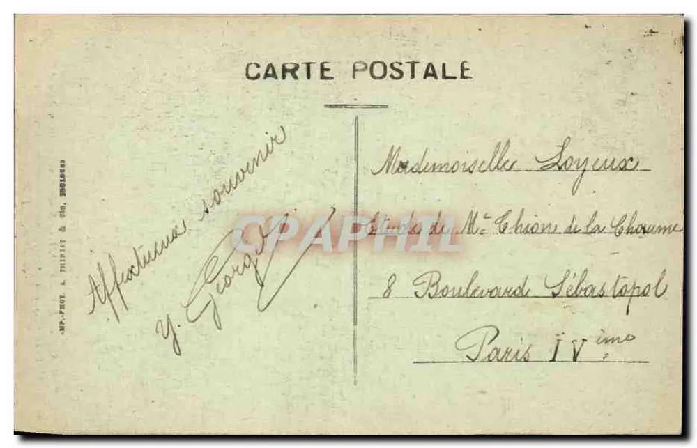 Tours (Indre-et-Loire) — Catedral Saint-Gatien com suas duas torres — A.P. n°144 - Verso