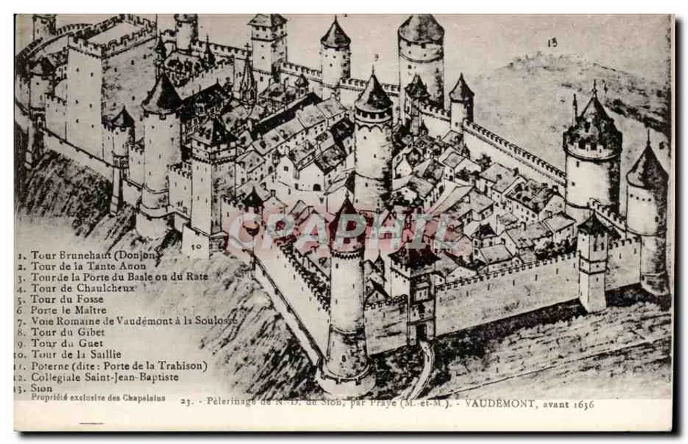 Vaudémont — Pelerinagem de N.-D. do Ston, por Praye (M.-et-M.) — antes de 1636 - Frente