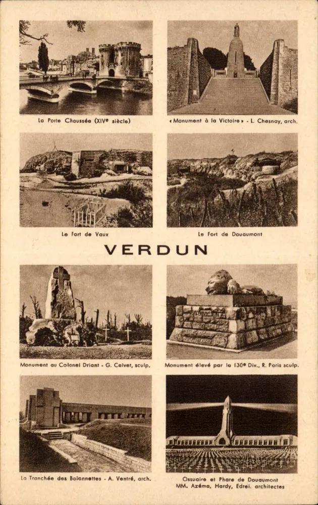 Verdun — Circuito dos Fortes - Riva direita — Edição Photo-Verdun - Frente
