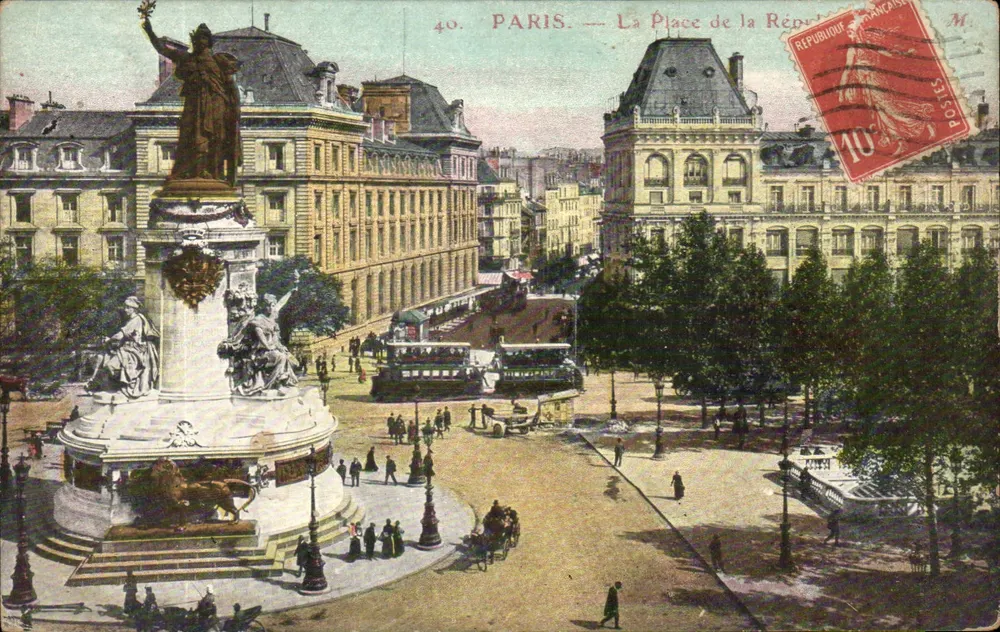 Paris — A Praça da República — editor desconhecido, n° 40 - Frente