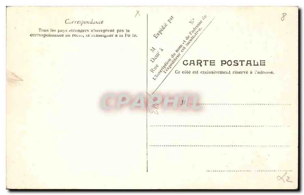 Praça da República — Paris — V.P. Paris No. 193 - Verso
