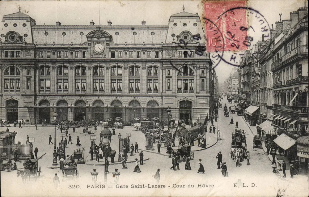 PARIS — Bahnhof Saint-Lazare — Cour du Hâvre — E. L. D. — n°320 - Vorderseite