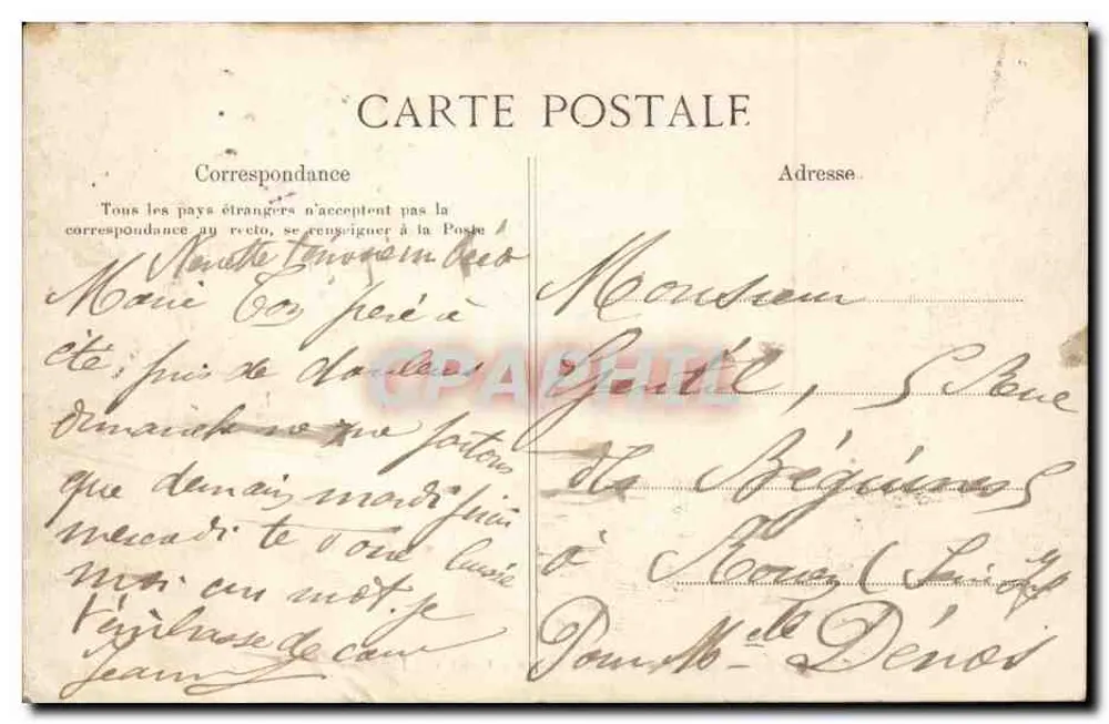 PARIS — Bahnhof Saint-Lazare — Cour du Hâvre — E. L. D. — n°320 - Rückseite