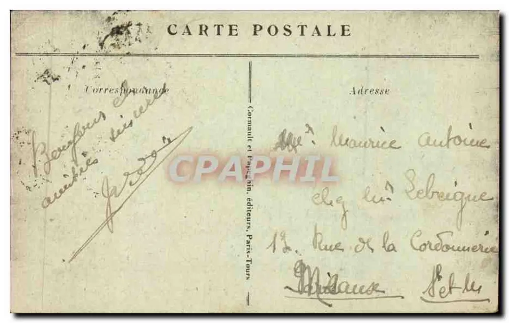 Paris — Rue Soufflot e o Panthéon — A.P. — Panthéon e Rue Soufflot - Verso