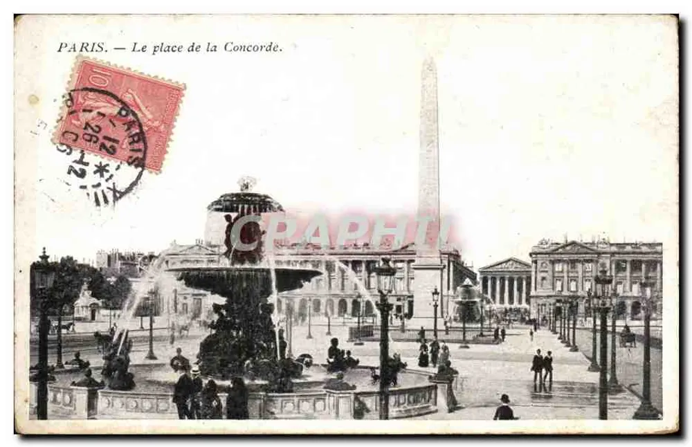 Paris — A praça da Concorde — editor não identificado - Frente