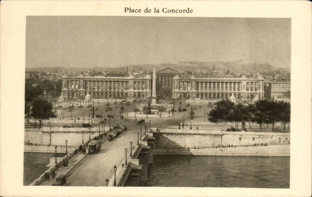 Place de la Concorde — vista do ponte — editor não identificado - Frente