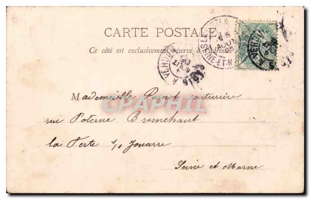 Paris - Place de la Concorde (Efeito de neve) — A. Tijssen, n° 19039 - Verso