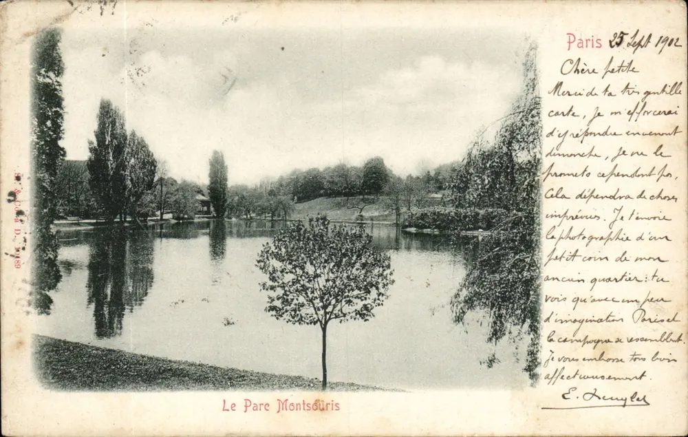 Park Montsouris — Paryż — wydawca S. & C. D. Buisson, nr 5860 - Awers