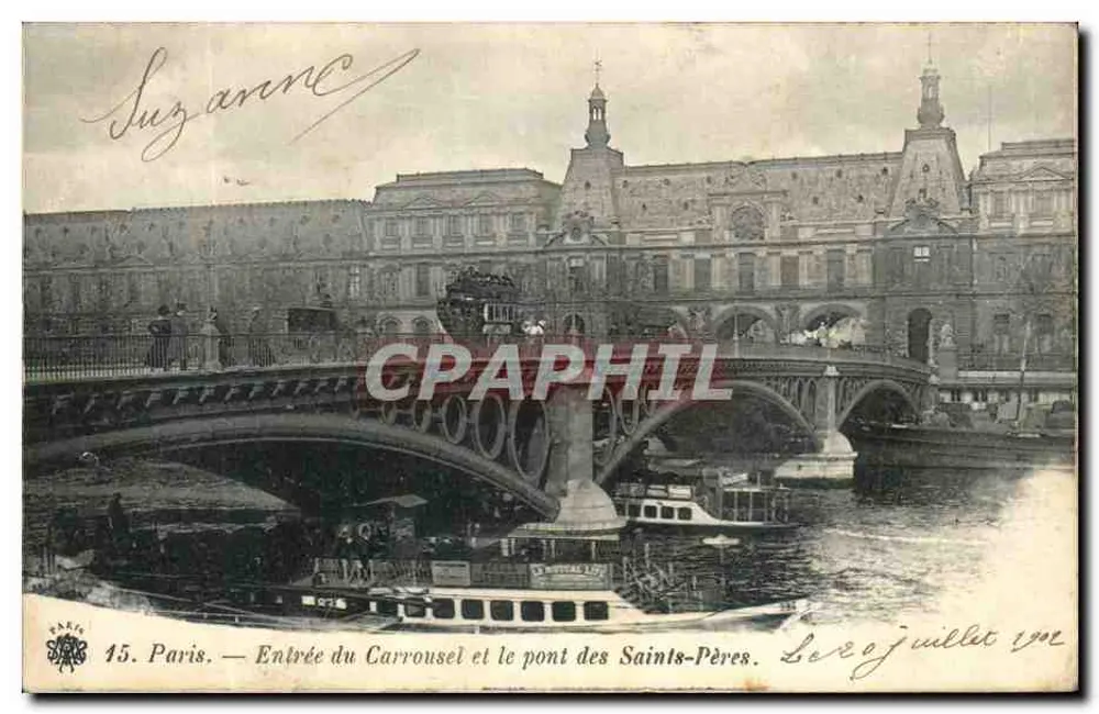 Paris — Eingang zum Carrousel und der Pont des Saints-Pères — Verlag Paris, Nr. 45 - Vorderseite