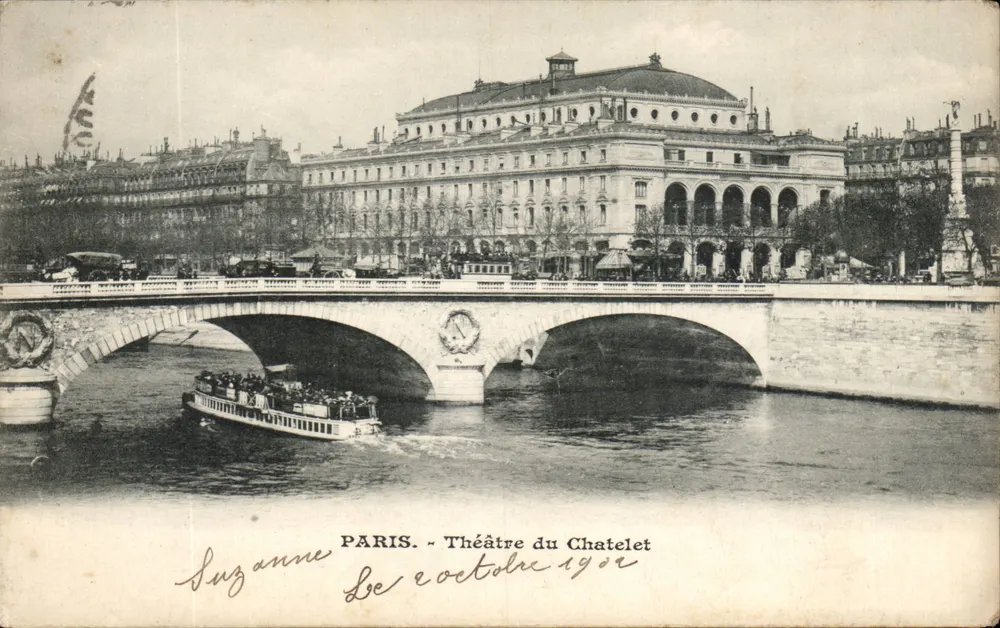 Parigi - Teatro du Châtelet — Suzanne, datata ottobre 1902 - Recto