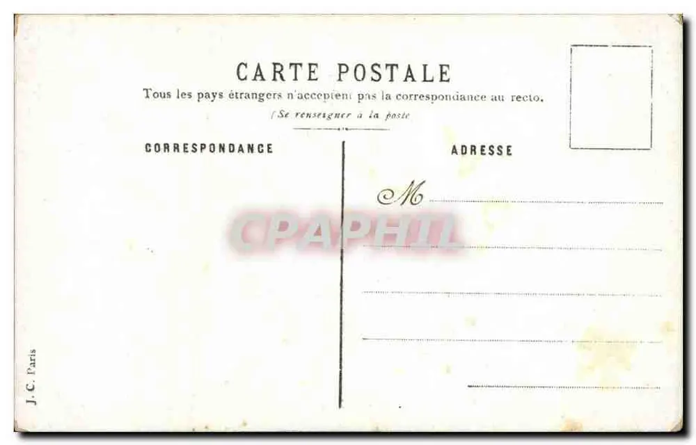 Blumenstrauß — 'Glückliches Neues Jahr' — J.C. Paris - Rückseite