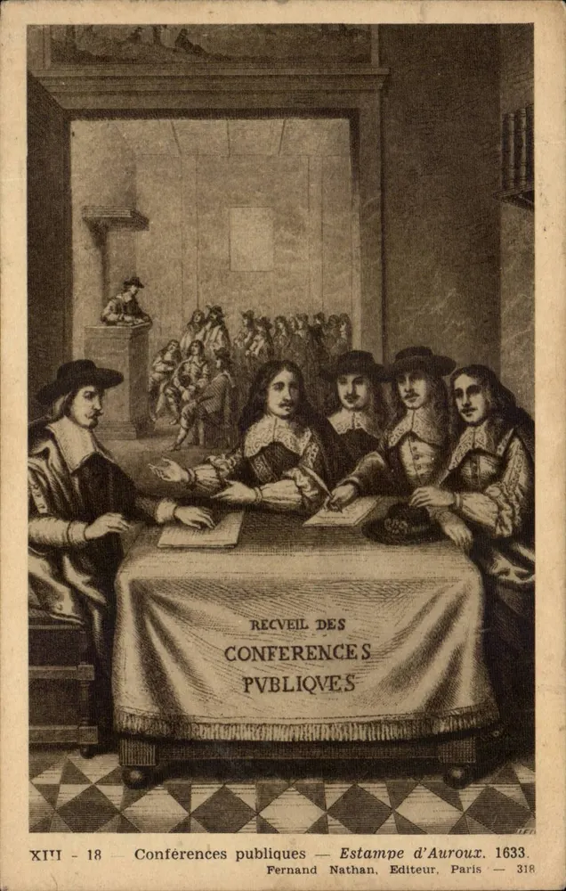 Öffentliche Vorträge — Sammlung öffentlicher Vorträge — Stich von Auroux. 1633 — Fernand Nathan, Verleger, Paris — 318 - Vorderseite