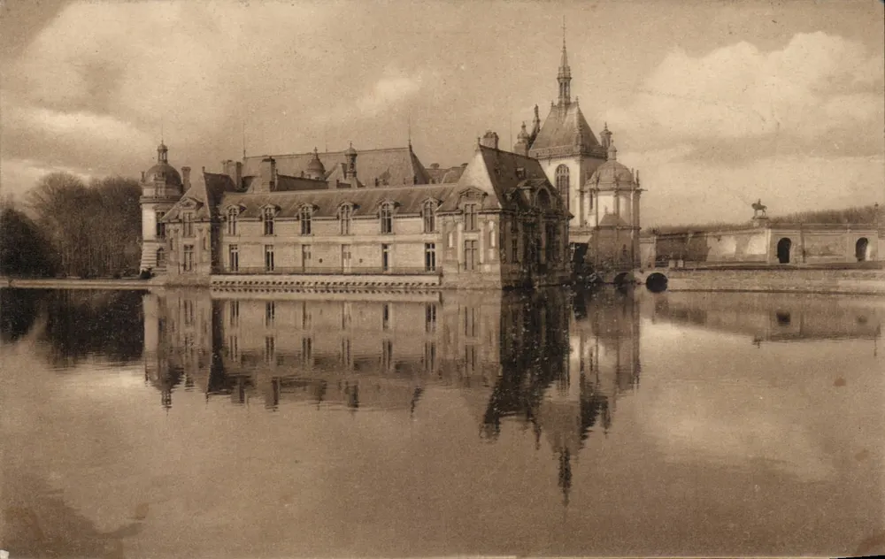 Château de Chantilly — Schloss und Kapelle — Luxus-Karteikarte - Vorderseite