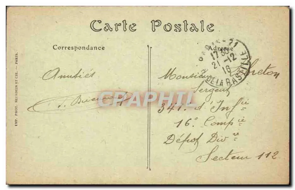 Paris — sprudelnde Fontänen der Place de la Concorde — ND. Fot. - Rückseite
