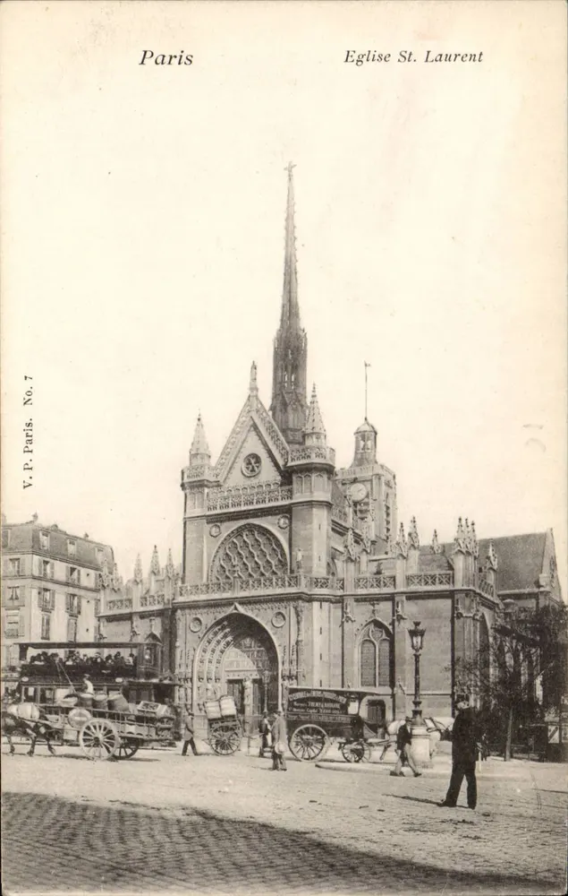 Parijs — Kerk van Saint-Laurent — V.P. Parijs Nr. 7 - Voorkant