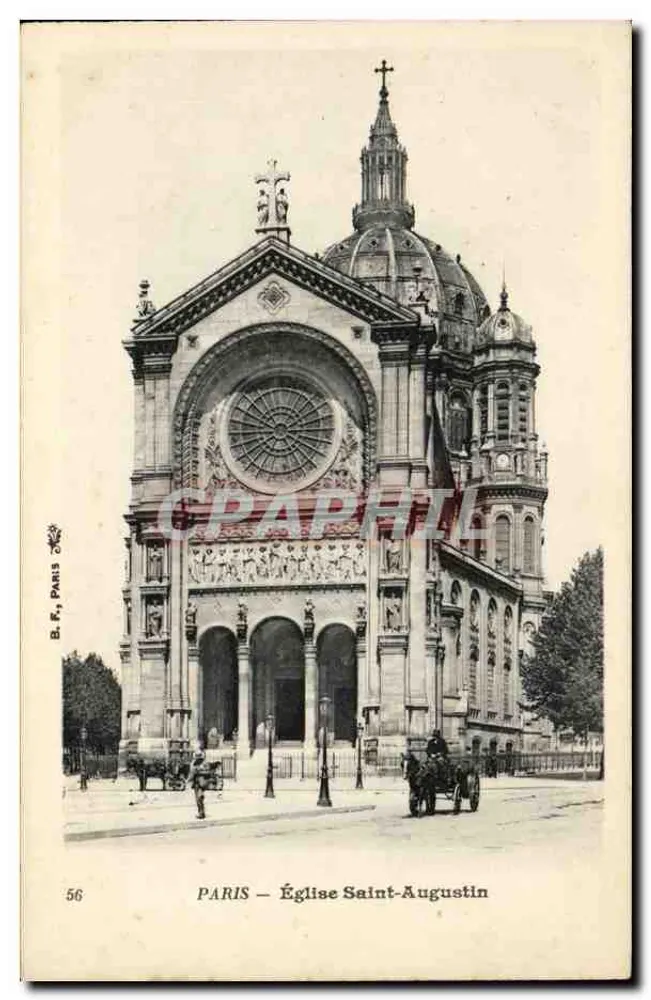 PARIS — Kościół Świętego Augustyna — B. F. Paris, nr 56 - Awers
