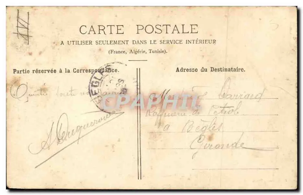 Paris-Passy — Liceu Molière — P. Marmuse, n°309 - Verso