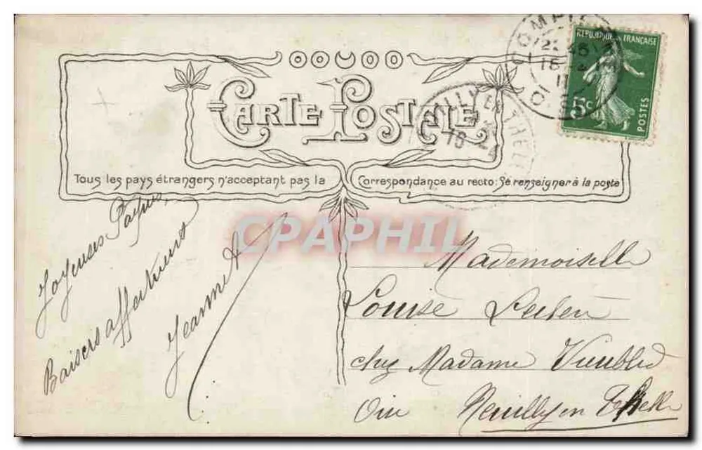 Menina com galinhas e ovos — lembrança de uma amiguinha — editor GILSON, n° 3780 - Verso