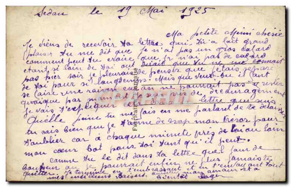 Soldat und Frau in historischem Kleid — Lapi's Paris 958 - Rückseite