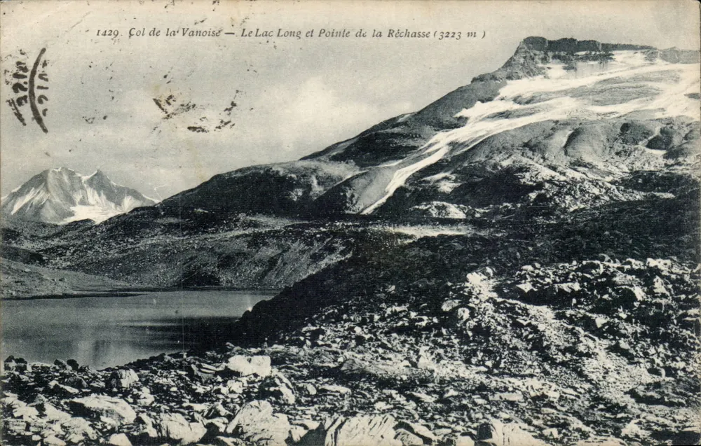 Col de la Vanoise — Longes See und Spitze der Réchasse (3223 m) — F. de Migieu, Chambéry, n°1429 - Vorderseite