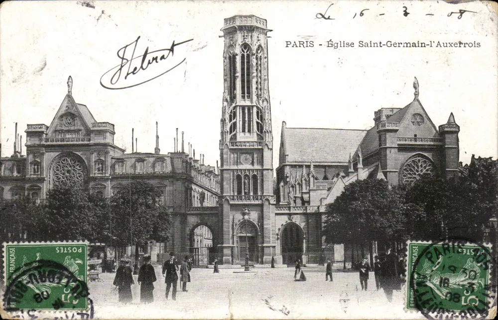 Paris - Igreja de Saint-Germain-l'Auxerrois — editor Hettrat, número de série não visível - Frente