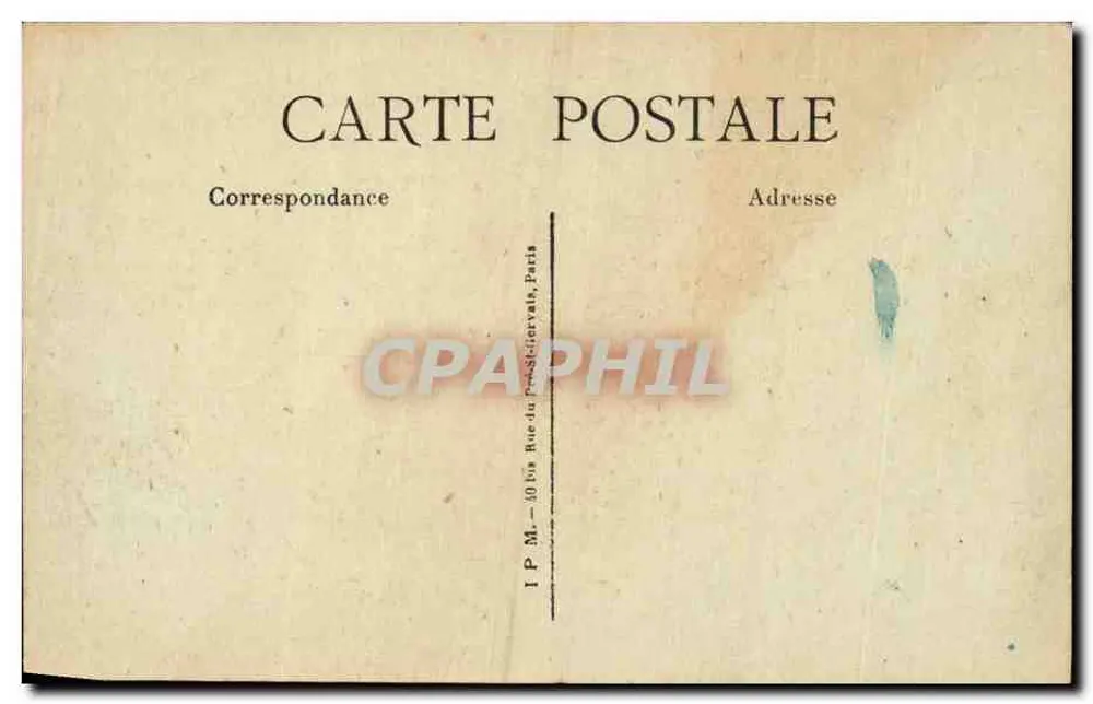 Paris – Rue de la Paix — vista de canto com edifícios e carruagens - Verso