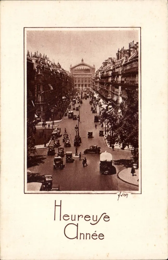 Avenida da Ópera — vista da Ópera Garnier — Éditions d'Art YVON - Frente