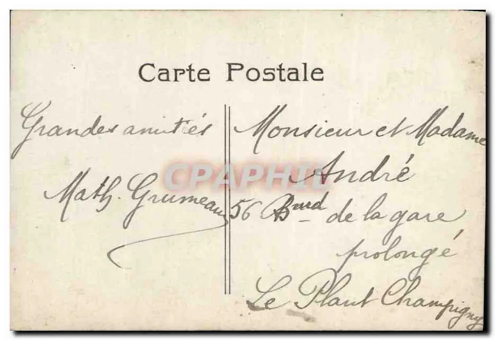 Junge Frau in lilakfarbener Robe und Hut mit Federn — DOL n°161 - Rückseite