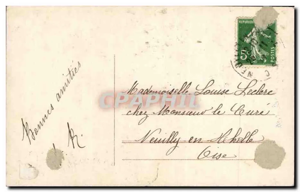 Frau in geschmücktem Kleid mit Rosenstrauß in der Hand — Verlag FAS n°39771/3 - Rückseite