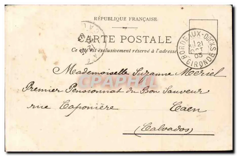 Bordeaux — La Tour Pey-Berland — J. L. Éditeur Bordeaux - Rückseite