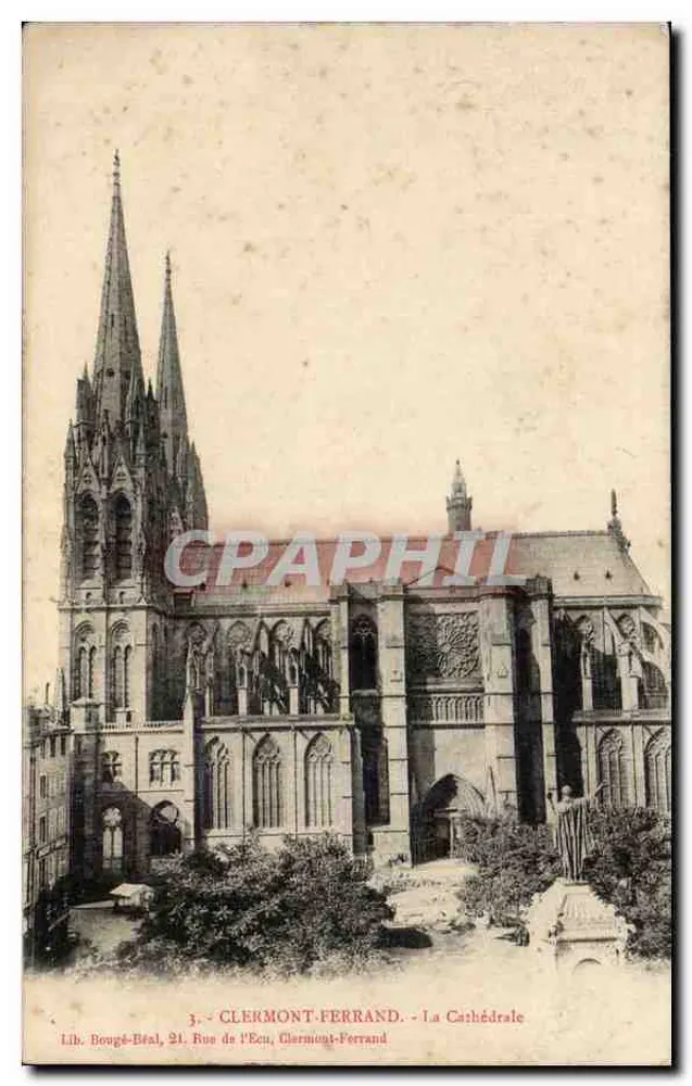 Clermont-Ferrand — A Catedral — Lib. Bougé-Béal, 91, Rue de l'Écu - Frente