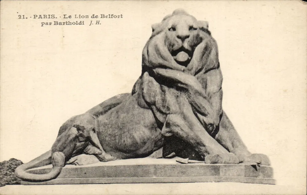 Paris - O Leão de Belfort por Bartholdi J.H. - Frente