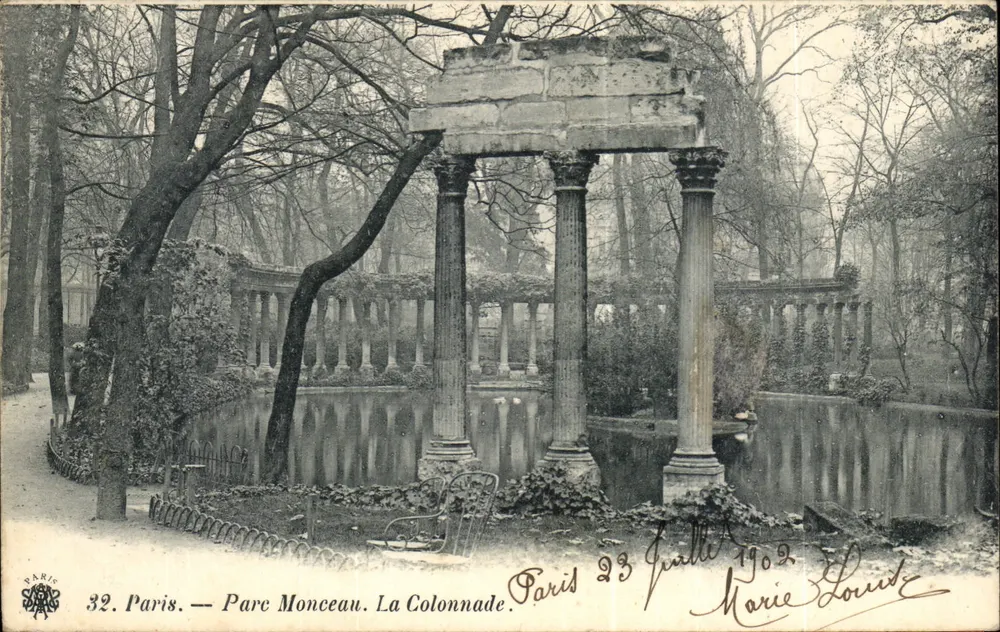 Paris — Parc Monceau. A Colunata — Editor Paris, n°32 - Frente