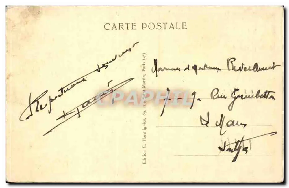 Parc Monceau — Visão das colunatas e do bassin — Harmignies, n°166 - Verso