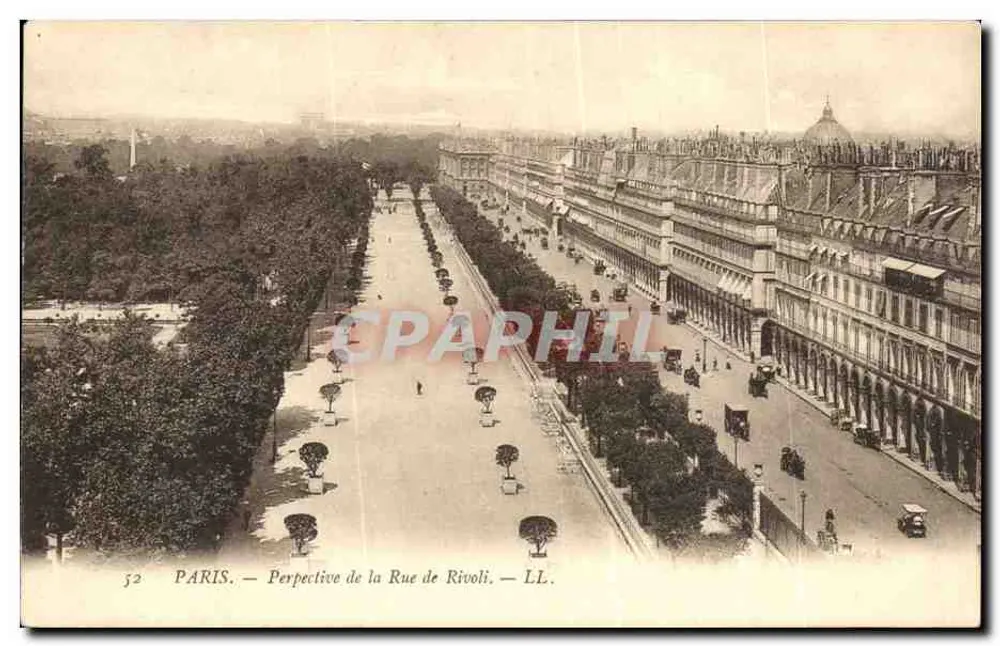 Paris — Perspectiva da Rue de Rivoli — LL. n°52 - Frente
