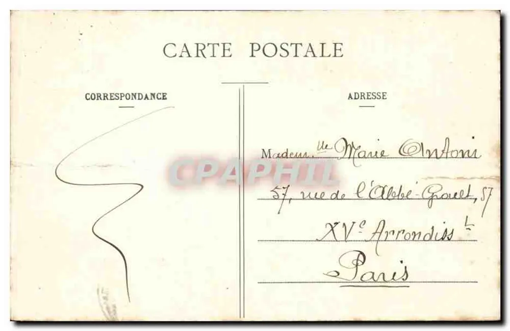 Paris - Panorama dos 7 Pontes — editor A. H. Lory, n° 122 - Verso