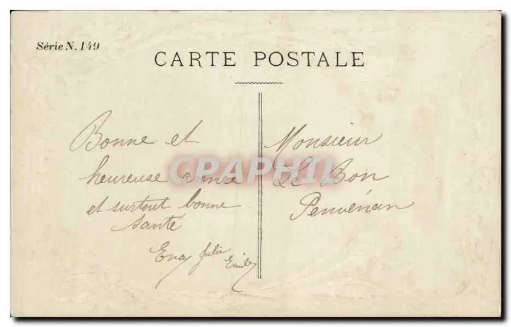Frau und Kind — Frohe Weihnachten 1911 — Serie N.149 - Rückseite