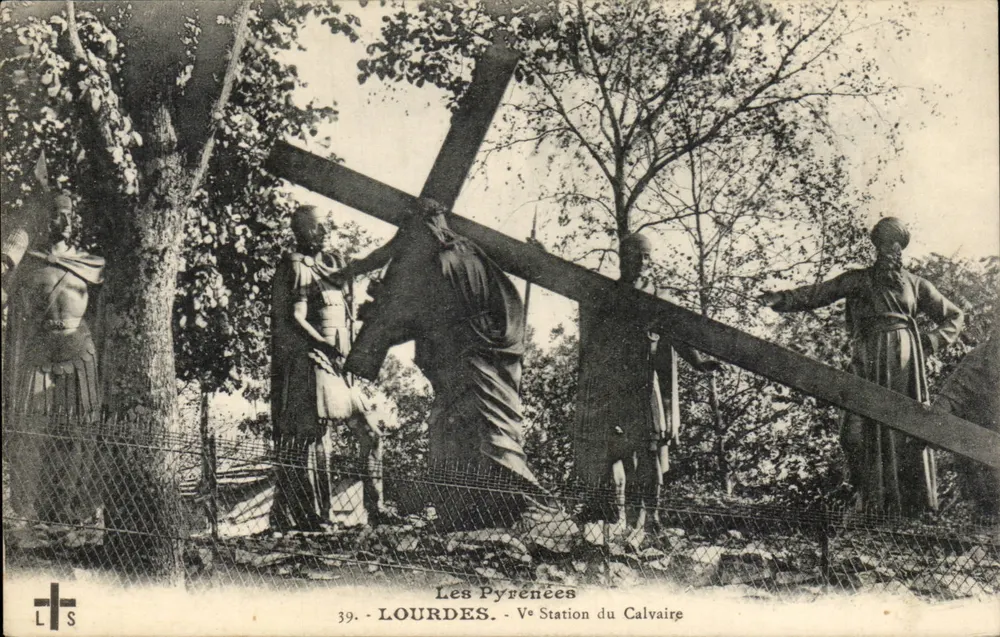 Lourdes - Fünfte Station des Kreuzwegs — Les Pyrénées, n°39 - Vorderseite