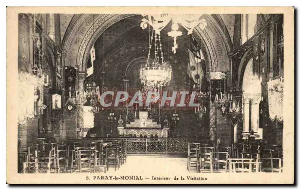 Paray-le-Monial — Interior da Visitação - Frente