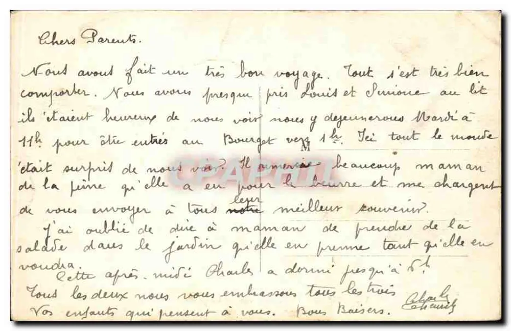 Nevers — Das Ducal Palace aus der Sicht der Kathedrale — Sammlung Roubé, n°25 - Rückseite