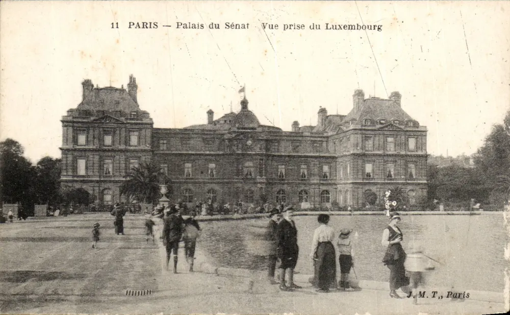 Paris — Palast des Senats — Ansicht vom Luxembourg — J.M.T., Paris - Vorderseite