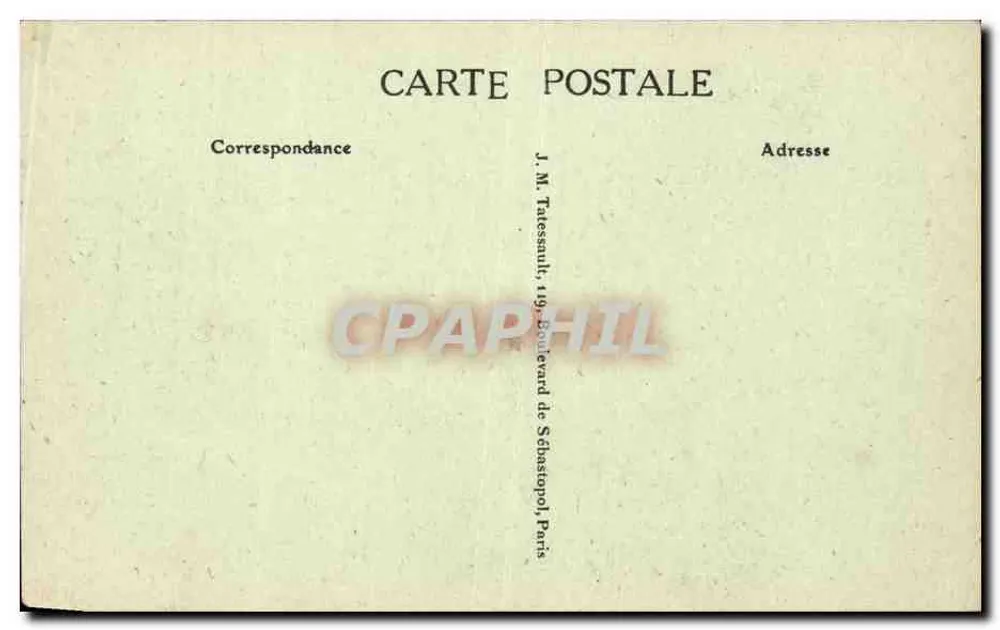 Paris — Palast des Senats — Ansicht vom Luxembourg — J.M.T., Paris - Rückseite