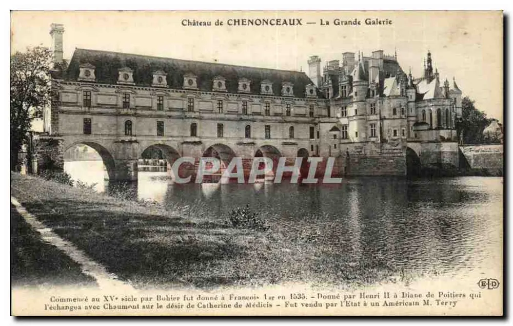 Schloss Chenonceaux — Die Große Galerie — Verlag E.D. (B.D.) - Vorderseite