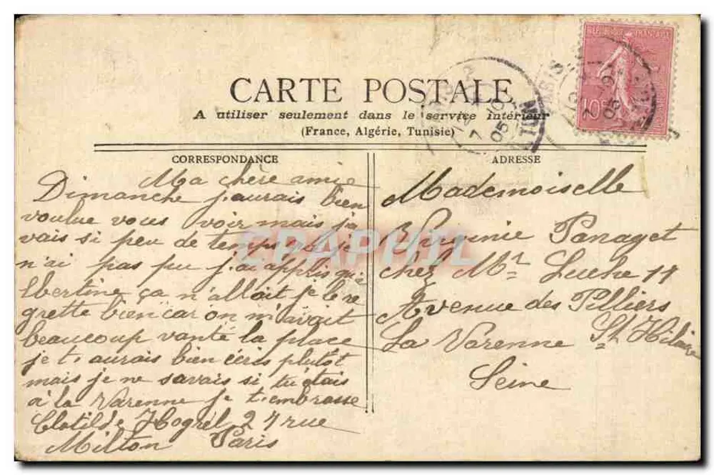 Paris - Notre-Dame — vista da catedral — editor Schuck & Fils - Verso